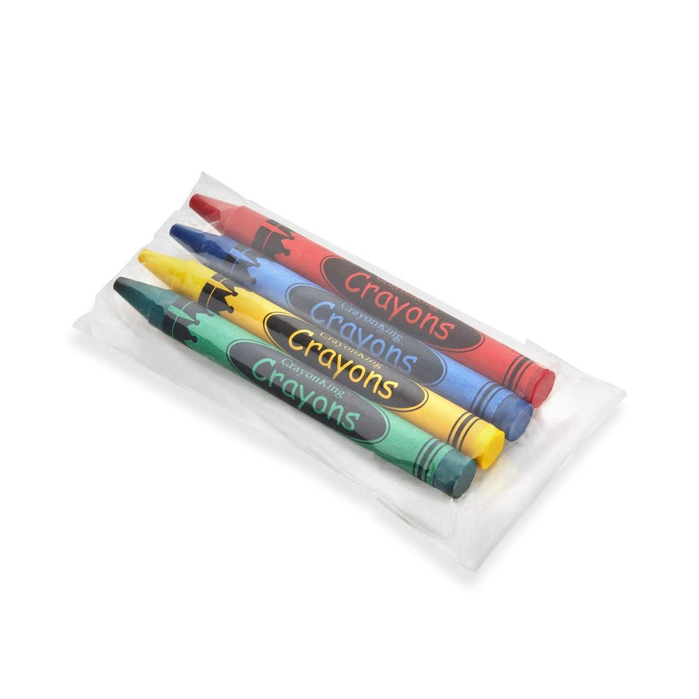 CrayonKing 50 Sets of 4-Packs (200 Bulk Crayons)  Non-Toxic, Individually Wrapped, Perfect for Parties, Restaurants, Classrooms & More