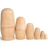 Koogel 6 Set Unpainted Nesting Dolls for Kids, Blank Nesting Dolls Wooden Matryoshka for Parent Child Activities Birthday Gift DIY Enthusiasts view 1
