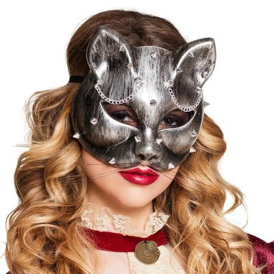 Boland Women Steampussy Cat Eye Mask with Spikes - SteamPunk Masquerade Dress Accessory