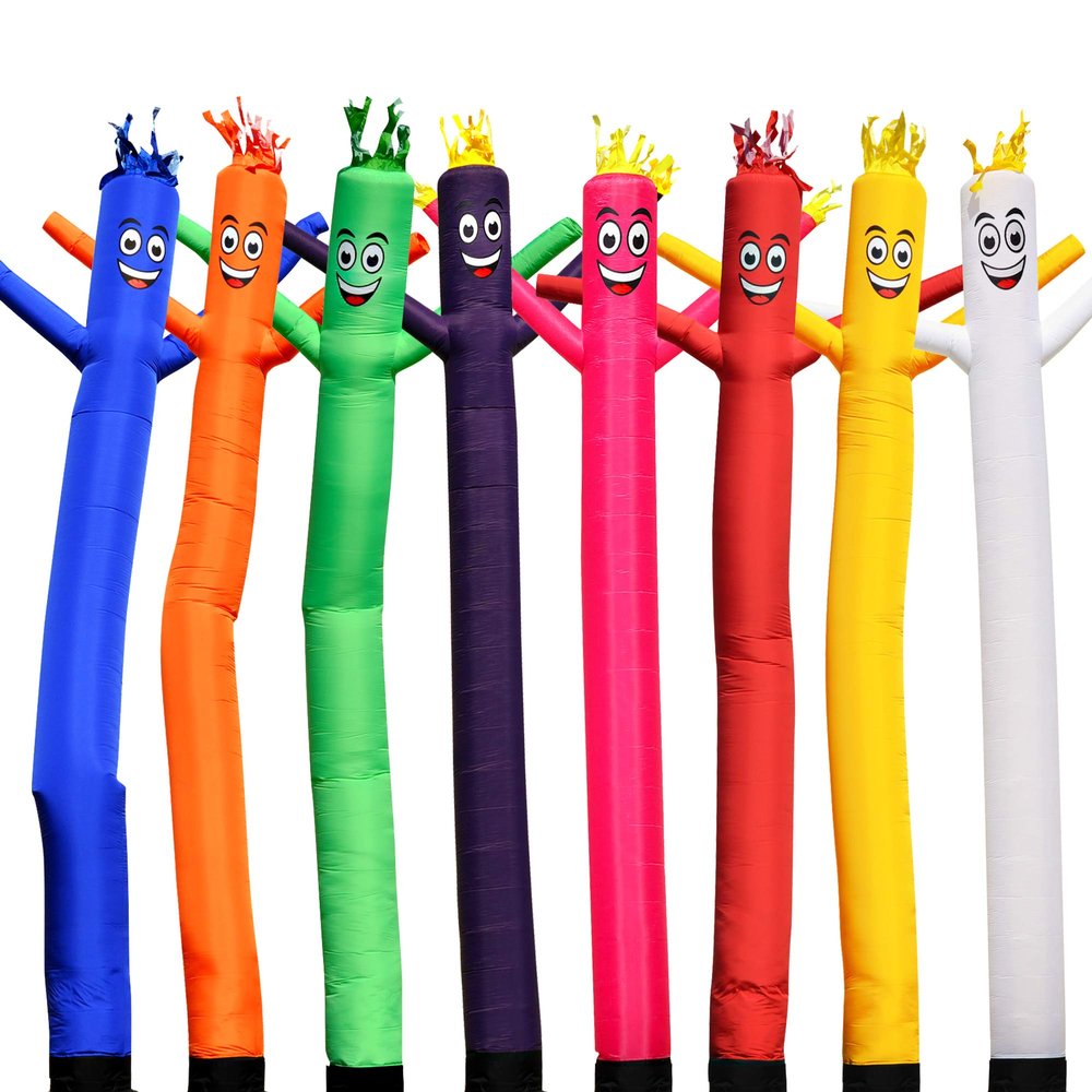Sky Dancers Inflatable Tube Attachment- 20 Feet Tall Wacky Inflatable Tube Guy (Blower Not Included) - Red
