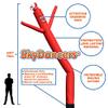 Sky Dancers Inflatable Tube Attachment- 20 Feet Tall Wacky Inflatable Tube Guy (Blower Not Included) - Red view 3