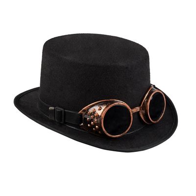 Boland 54500 Steampunk Hat with Goggles Black