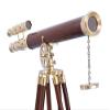 Handcrafted Model Ships Floor Standing Brass/Wood Griffith Astro Telescope 65" - Vintage Brass Telescop view 1