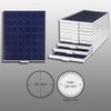 Prophila Coin Box Gray 42 Round compartments for 2-Euro-Coins in Capsules or Coins up to 32 mm, Blue Insert view 2