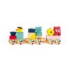 Janod - Baby Forest Wooden Train - Pull-Along Toy - 17 Blocks Included - Learning Shapes and Colours - Developing Fine Motor Skills - from 1 Year Old, J08022 view 1