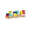 Janod - Baby Forest Wooden Train - Pull-Along Toy - 17 Blocks Included - Learning Shapes and Colours - Developing Fine Motor Skills - from 1 Year Old, J08022 view 3