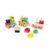 Janod - Baby Forest Wooden Train - Pull-Along Toy - 17 Blocks Included - Learning Shapes and Colours - Developing Fine Motor Skills - from 1 Year Old, J08022 view 4