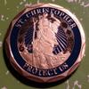 Saint Christopher Protect Us Religious Challenge Art Coin view 1