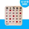 Regal Bingo Bulk Bingo Cards with Sliding Windows - Reusable Large Print Bingo Game Cards for Adults Large Group - 50 Pack, Woodgrain view 3