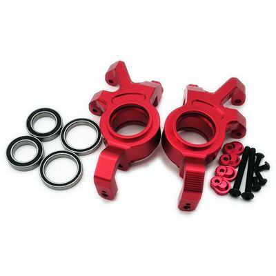 Aluminum Front Steering Blocks F+R - 1PR Red for Traxxas 1/5 XMAXX X-Maxx 7737