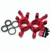 Aluminum Front Steering Blocks F+R - 1PR Red for Traxxas 1/5 XMAXX X-Maxx 7737 view 2