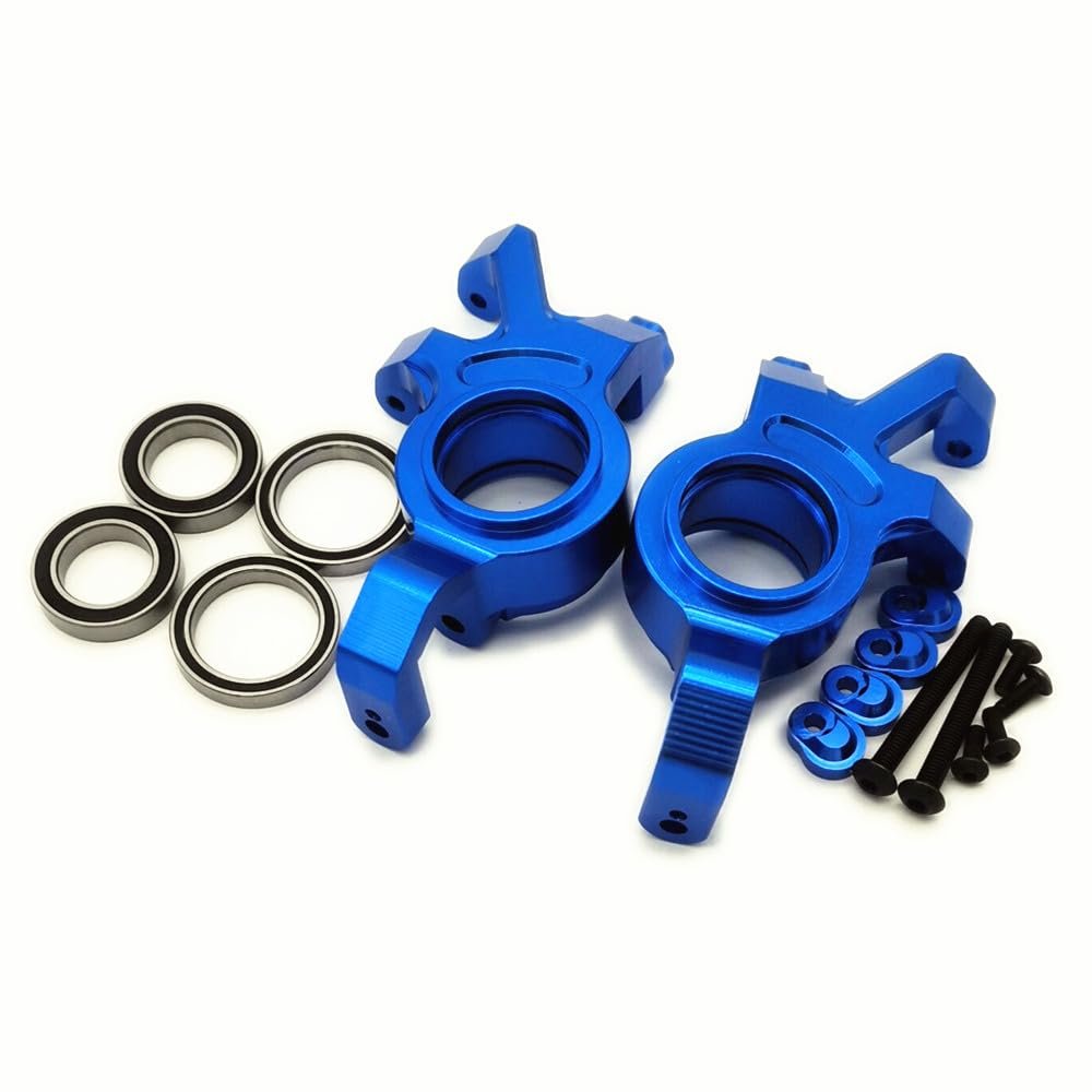 Aluminum Front Steering Blocks Left + Right - 1PR for Traxxas 1/5 XMAXX X-Maxx 6S 8S 7737 Blue