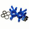 Aluminum Front Steering Blocks Left + Right - 1PR for Traxxas 1/5 XMAXX X-Maxx 6S 8S 7737 Blue view 2