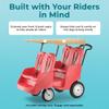 Foundations Gaggle 4 Buggy Fabric Canopy, UV & Rain Protection, Extends Over Front Seat for Full Protection of All Riders, Steel Pipe Frame for Durability (Tan) view 2