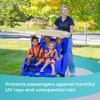 Foundations Gaggle 4 Buggy Fabric Canopy, UV & Rain Protection, Extends Over Front Seat for Full Protection of All Riders, Steel Pipe Frame for Durability (Tan) view 3