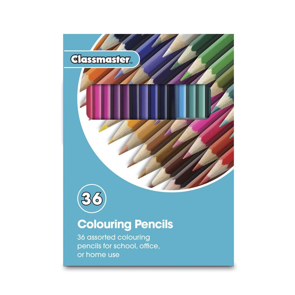 Classmaster Colouring Pencils, 36 Assorted Colours, Pack of 36 (CPW36)