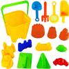 Liberty Imports 15-Piece Sand Castle Building Kit - Ultimate Beach Toy Set with Large Bucket, Rake, Shovels, Molds, and More - Ideal for Kids' Sand Play, Beach Fun, and Outdoor Activities view 2