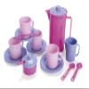 Dantoy Coffee Set for 4, Role Play Tea Party with 17 Pieces Pretend Play Toys for Kids  Princess Pink view 1