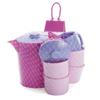 Dantoy Coffee Set for 4, Role Play Tea Party with 17 Pieces Pretend Play Toys for Kids  Princess Pink view 2