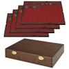 Lindner S2494-10 LINDNER Solid Wood Case with 4 Trays for 216 Coins with 25,75 mm, e.g. for 2 Euro-Coins Special Edition view 1