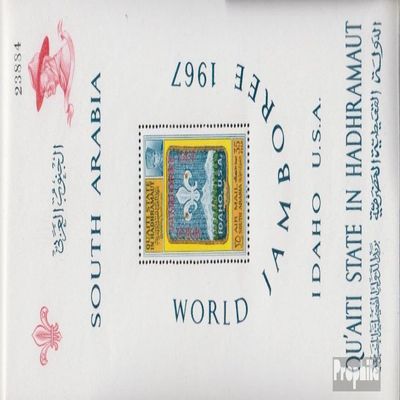 Aden - QuAITI State Block10A (Complete.Issue.) unmounted Mint/Never hinged ** MNH 1967 World Jamboree (Stamps for Collectors) Rotary/Lions/Freemason/Pathfinder