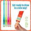 Walkie Chalk Stand-up Sidewalk Chalk Holder, (Orange), Creative Outdoor Toys for Kids and Adults Including 2x Chalks, Street Art & Playground Supplies, Accessible Fun for Everyone view 2