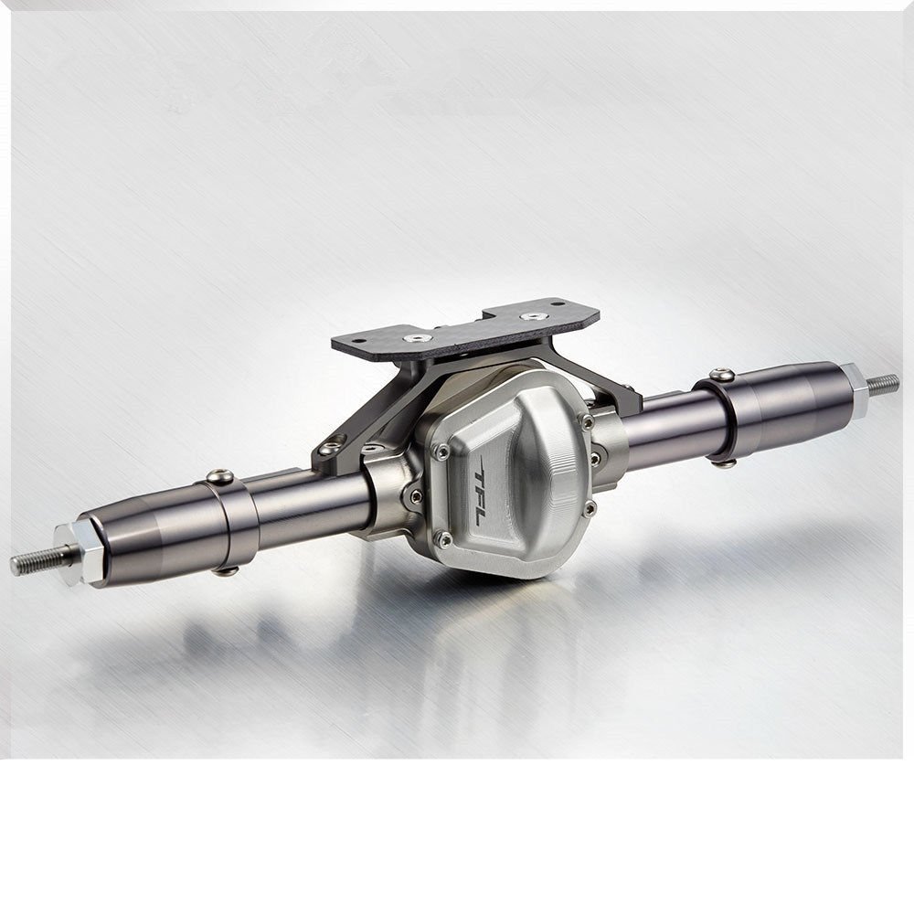 CNC Alloy Complete Silver Alloy Rear Axle Assembly for Axial SCX10 #1485