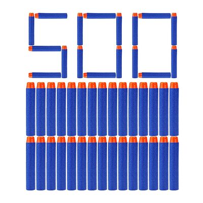 Wolftop 500 Pcs Refill Bullet Darts, Compatible Foam Darts Refill Pack for Nerf N-Strike Elite Series Blasters Toy Gun