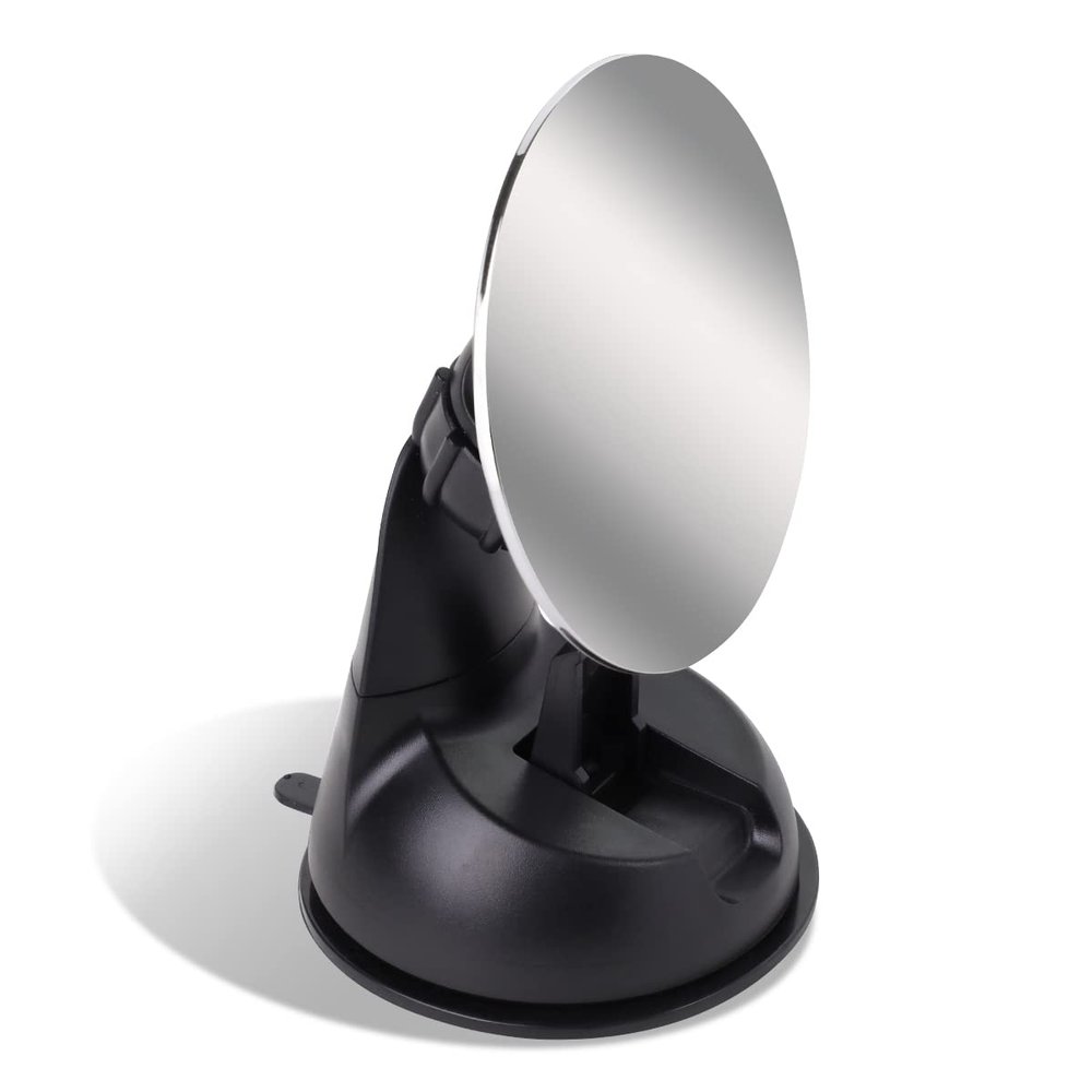 Auto Dynasty Adjustable 75mm Baby Infant Round Back Seat Mirror Rear View Monitor + Suction Cup Mounted Base