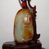 2.4"China Certified Nature Hetian Nephrite Jade Butterfly Hand Carved Pendant view 1