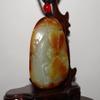 2.4"China Certified Nature Hetian Nephrite Jade Butterfly Hand Carved Pendant view 2