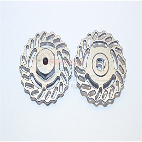 GPM For Traxxas LaTrax Teton & LaTrax SST Upgrade Parts Aluminum Brake Disk +2.5mm Thick - 2Pcs Set Gray Silver