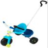 Smoby Blue 2-in-1 Push Along Trike with Parent Handle and Kids Forst Tricycle - Bright and Colourful Design with Safe and Secure Design - Ages 15 Months+ view 2