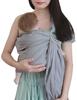 Vlokup Ring Sling Baby Carrier, Soft Linen Cotton Baby Sling Carrier Newborn to Toddler, Baby Wrap Carrier for Plus Size Parents, Perfect Shower Gift, Grey view 1