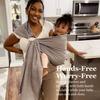 Vlokup Ring Sling Baby Carrier, Soft Linen Cotton Baby Sling Carrier Newborn to Toddler, Baby Wrap Carrier for Plus Size Parents, Perfect Shower Gift, Grey view 4