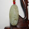 1.9" China Certified Nature Hetian Nephrite Jade Lucky Duck and Ruyi Pendants view 3