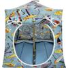 Toy Play Pop Up Camping Tent, 2 Sleeping Bags, Dusty Blue, Fishing Lure Print for Dolls, Stuffed Animals, Action Figures view 1