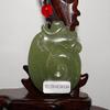1.9" China Certified Nature Hetian Nephrite Jade Double Carved Dragon Pendants view 4