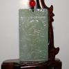 2.4"China Certified Nature Hetian Nephrite Jade Lucky Dragon and Phoenix Pendant view 1