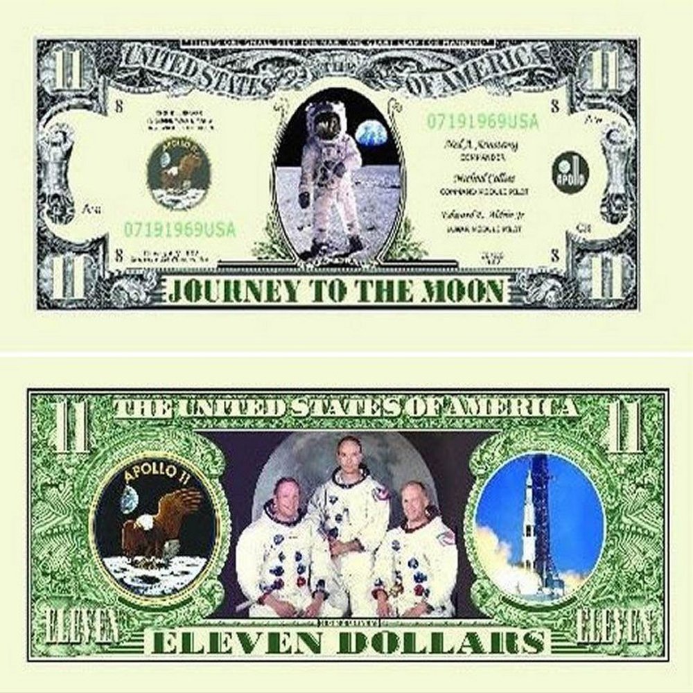 100 Apollo 11 Dollar Bills with Bonus Thanks a Million Gift Card Set