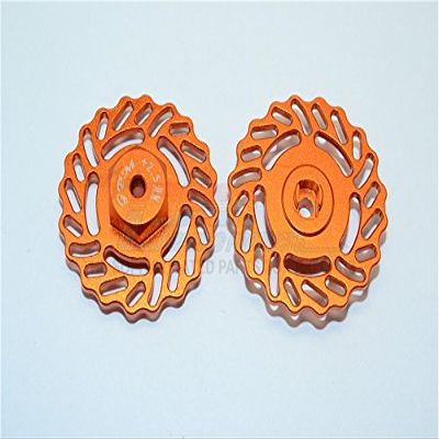 GPM For Traxxas LaTrax Teton & LaTrax SST Upgrade Parts Aluminum Brake Disk +2.5mm Thick - 2Pcs Set Orange
