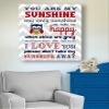 Adorable You are My Sunshine Bedtime Story Rhyme - Woodland Owl Design - Stretched Canvas Nursery Wall Art Decor - Baby Gift idea - Wooden Frame Construction - Ready to Hang 8X10 view 4