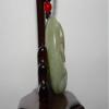 1.8" China Certified Nature Hetian Nephrite Jade Fine Carved Aupicious Crane and Lotus Pendant view 4