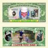 100 Father`s Day Million Dollar Bills with Bonus Thanks a Million Gift Card Set view 1
