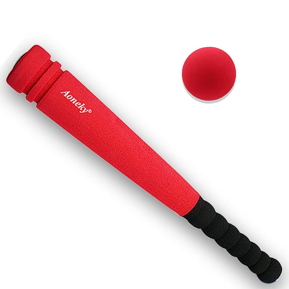 Aoneky Mini Foam Baseball Bat and Ball Set for Toddlers, 16.5 Inch Soft T-Ball Toy, Lightweight & Safe Indoor Play, First Bat for Kids 1-3 Years Old