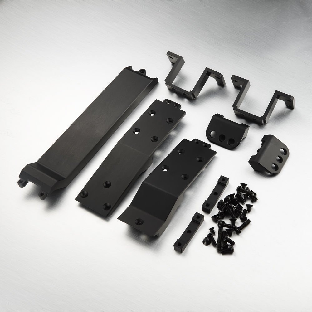 CNC Aluminum Chassis W Skid Plate Front and Rear for Redcat Terremoto V2 1/8 RC Car #1218