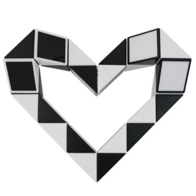 Mipartebo Magic Snake Cube Twist Puzzle 24 Wedges Large Size Twist Fidget Snake Toys Gift Party Favors Game Goodie Bag Fillers Christmas Stocking Stuffers for Kids Adults Teens Black