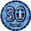 Gifts 4 All Occasions Limited SHATCHI-496 30th Happy Birthday Badge Glitz Blue Decorations Unisex Party Supply view 1