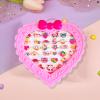 Elesa Miracle 36pcs Children Kids Little Girl Adjustable Jewelry Rings in Box Girl Pretend Play and Dress up Rings Birthday Gifts for Girls view 4