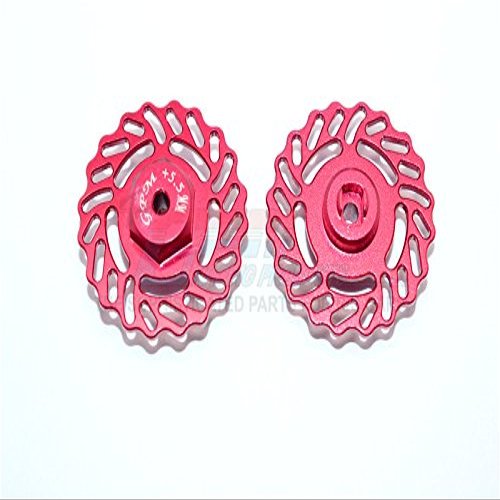 GPM For Traxxas LaTrax Teton & LaTrax SST Upgrade Parts Aluminum Brake Disk +5.5mm Thick - 2Pcs Set Red